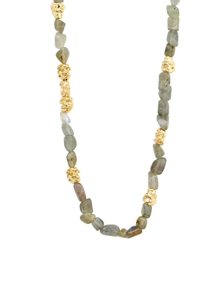 Grey Labradorite Beaded Necklace