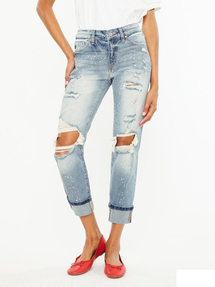 Paint Splatter Jeans by Kancan