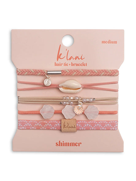 Shimmer Hair Tie Bracelet Set by K'lani