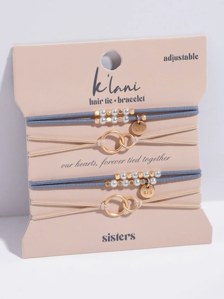 Sister Hair Tie Bracelet Set by K'lani