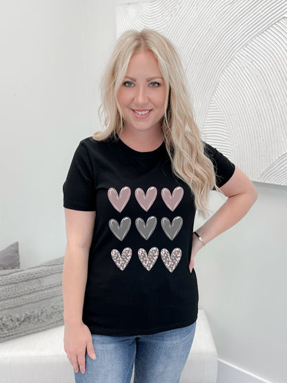 Mauve Heart Stamp Graphix Tee