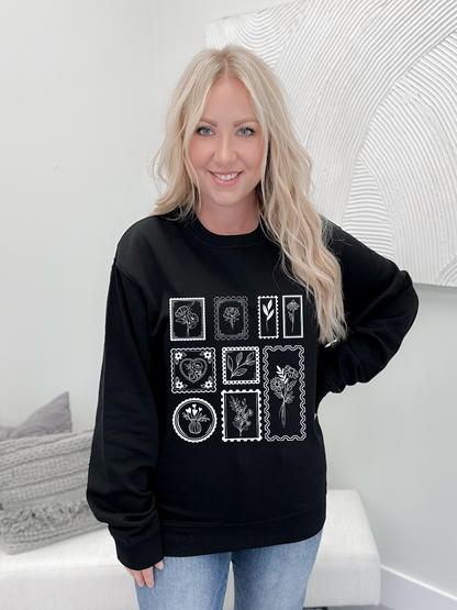 Flower Stamp Graphix Pullover / Hoodie