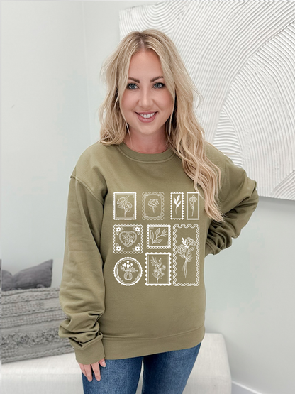 Flower Stamp Graphix Pullover / Hoodie