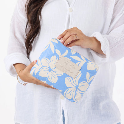 Plumeria Dreams Small Pouch in Bel Air Blue