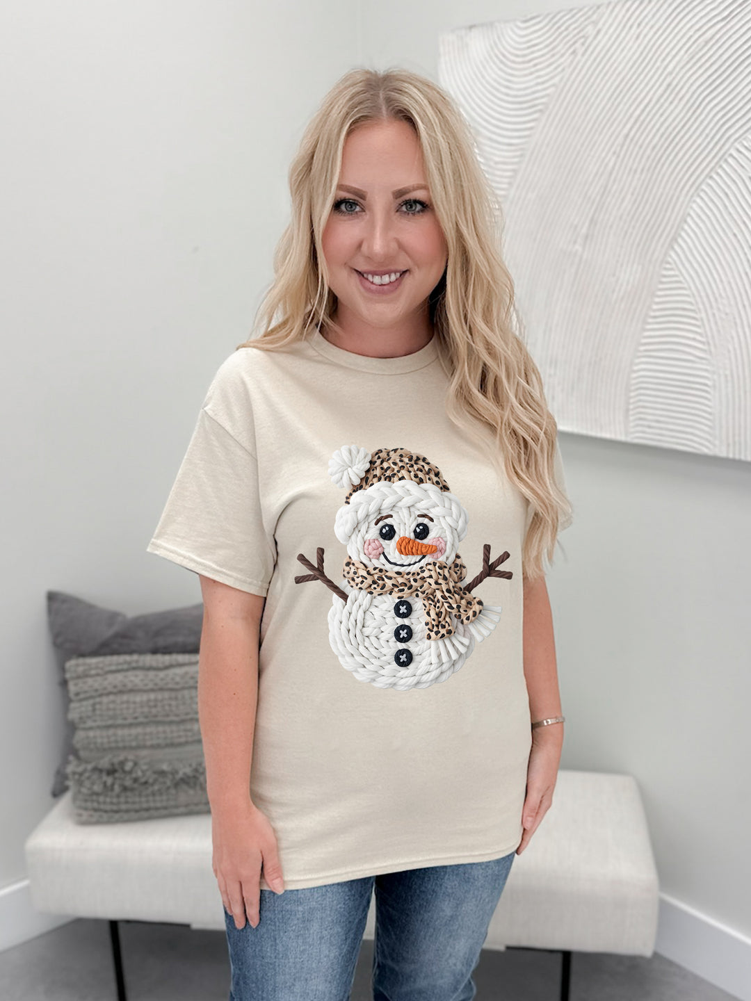 Knitted Snowman Graphix Tee