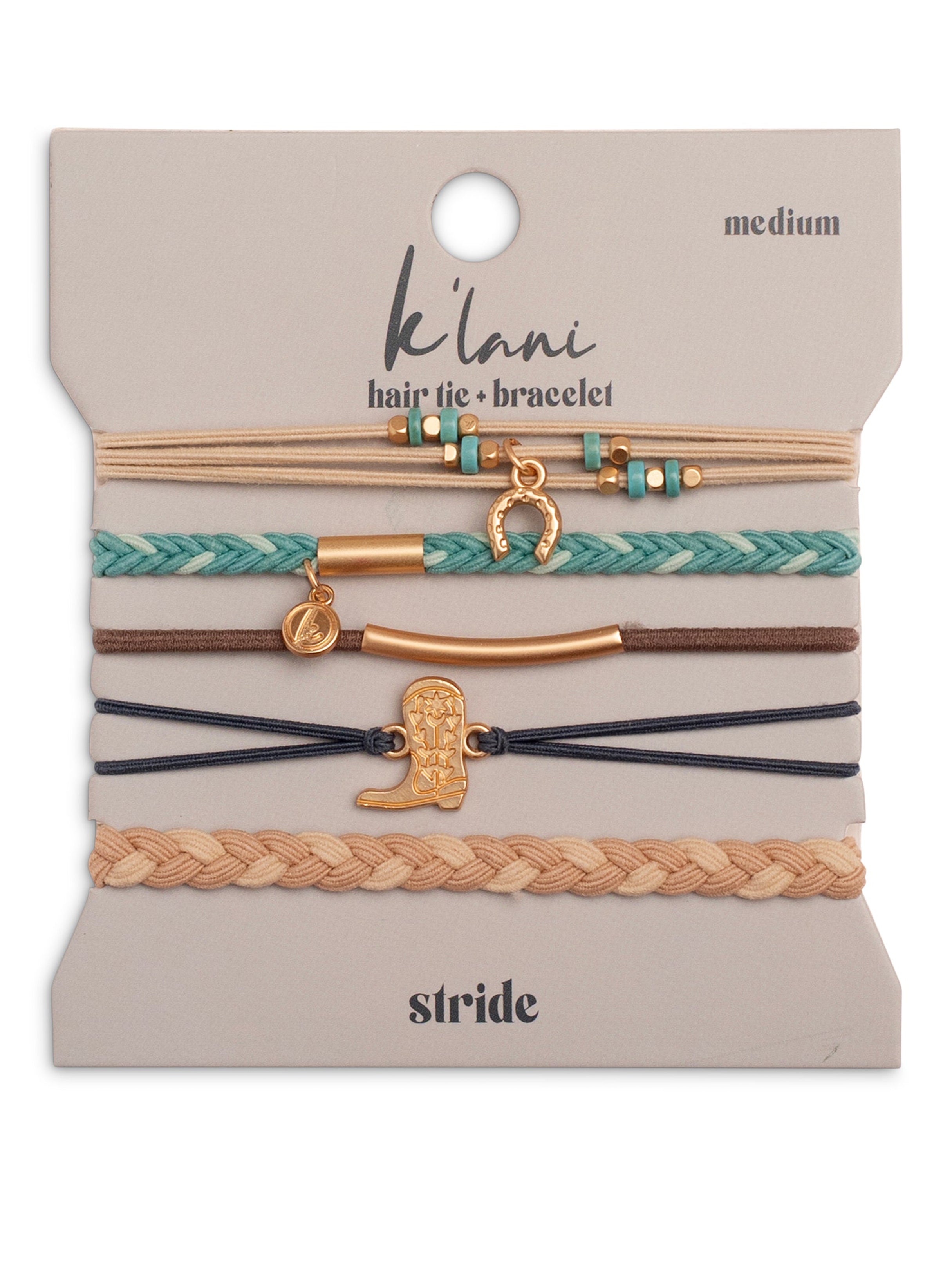 Stride Hair Tie Bracelet Set by K'lani