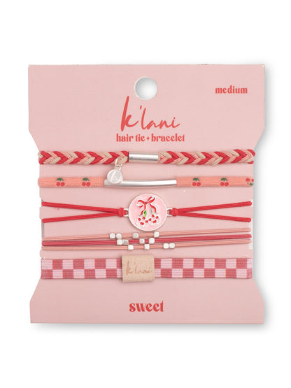 Sweet Hair Tie Bracelet Set by K'lani