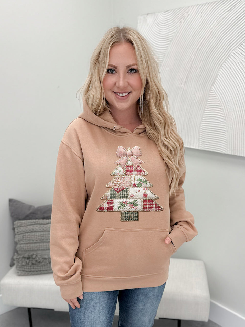 Christmas Tree Patchwork Graphix Pullover / Hoodie