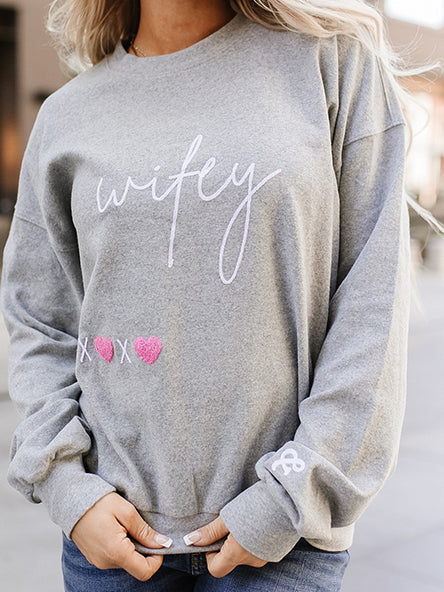 Wifey University Pullover by Ampersand Ave