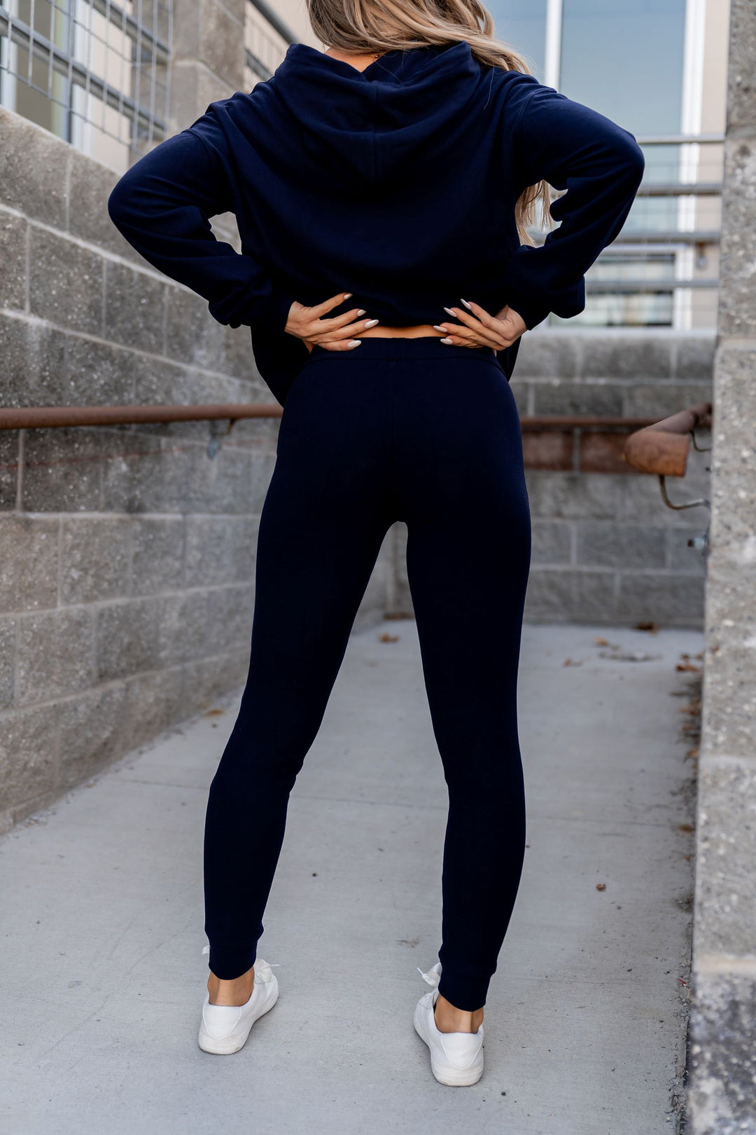 Performance Fleece Joggers in Navy by Ampersand Ave