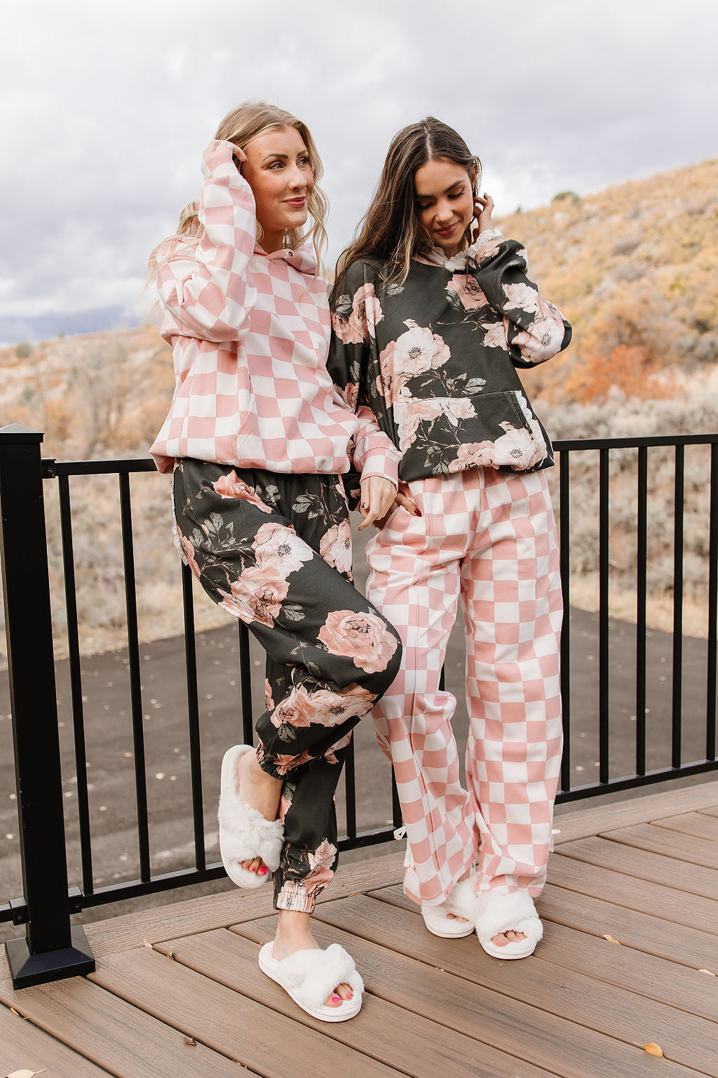 Blush & Blooms Lace Pocket Joggers by Ampersand Ave