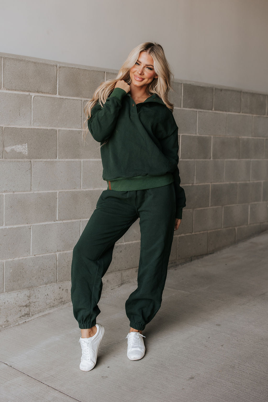 Forest Green Never Better Joggers by Ampersand Ave