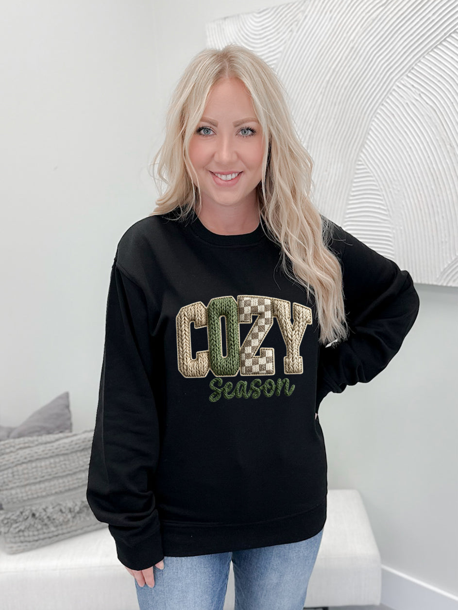 Knitted Cozy Season Graphix Pullover / Hoodie