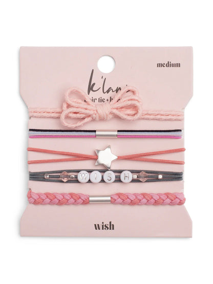 Wish Hair Tie Bracelet Set by K'lani