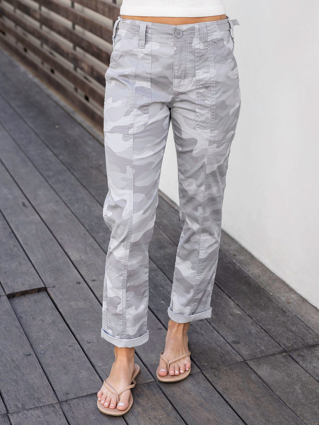 Camper Cargo Pants in Camo by Grace & Lace