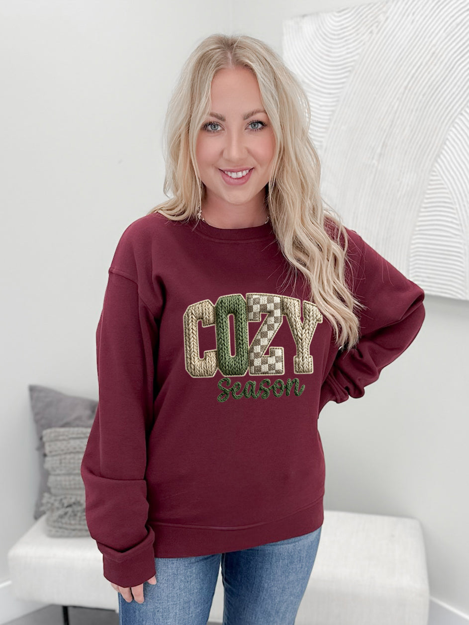 Knitted Cozy Season Graphix Pullover / Hoodie