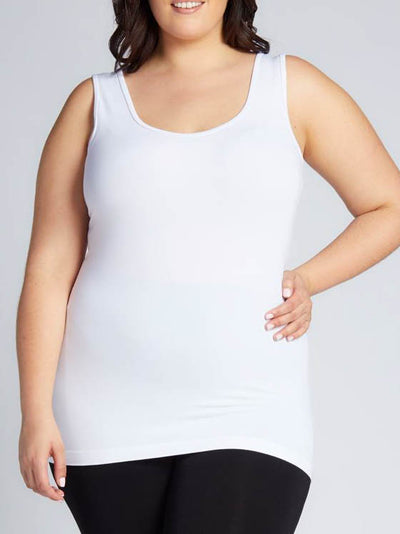 Curvy Bamboo Scoop Tank by C'est Moi